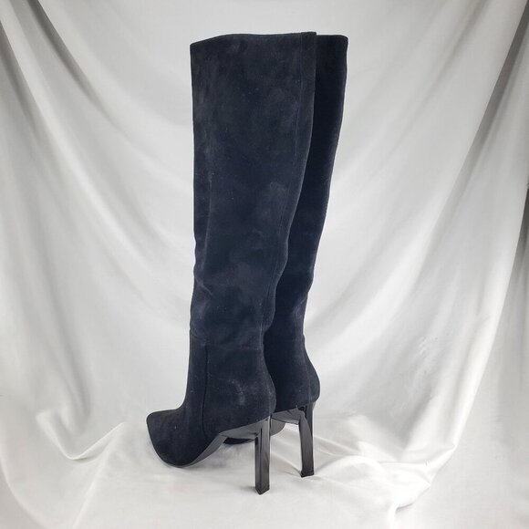 Nine West Women's Black Knee High Boots Eardy Heeled Pointed Toe Size 7.5 M - Picture 8 of 14
